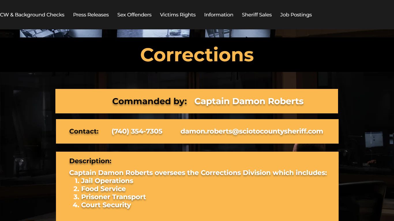 Corrections - Scioto County Sheriff's Office
